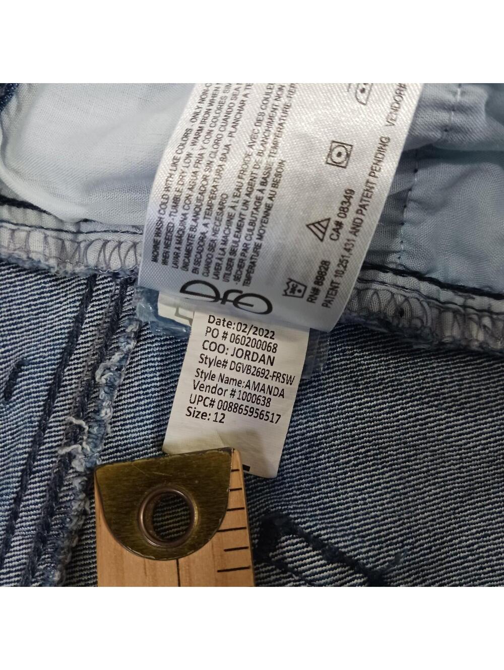 Gloria Vanderbilt Amanda Women's Blue Cotton Blend Denim Jeans Size 12 (30×30.5) - Picture 5 of 16